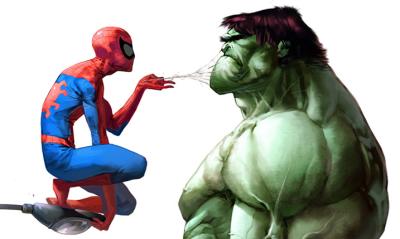 Spider-Man vs Hulk by Manarama