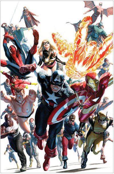Alex Ross Lithograph Avengers/Invaders