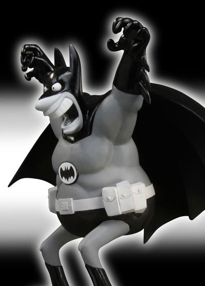 Batman Black & White Statue by Sergio Aragones (Side View)
