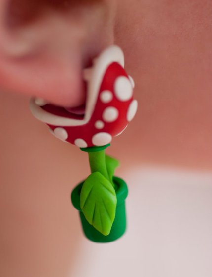 Super Mario Bros. Piranha Plant Earrings