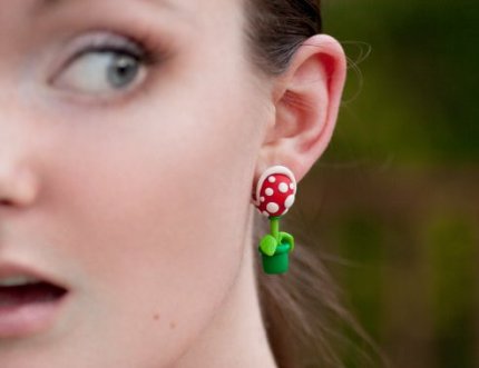 Super Mario Bros. Piranha Plant Earrings